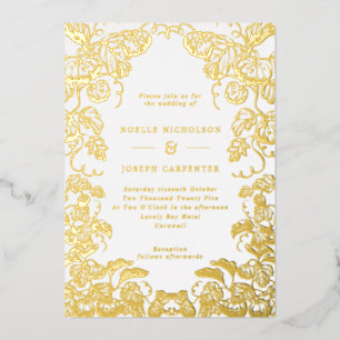 Invitation En Aluminium Citrouille et Mariage de automne de trame de ligne