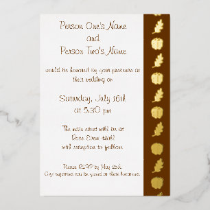 Invitation En Aluminium Citrouille Patch dans l'invitation à l'huile de ch