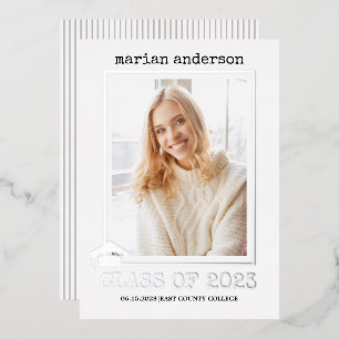 Invitation En Aluminium Classe de feuille d'argent 2023 - feuille photo de