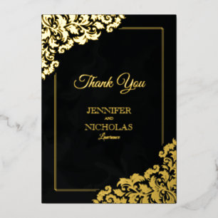 Invitation En Aluminium Classic élégant avec ornements floraux pour Mariag