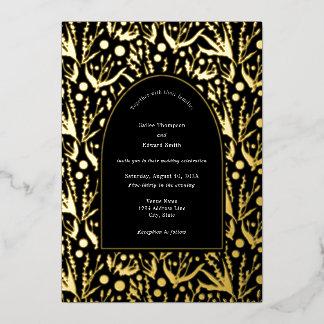 Invitation En Aluminium Classic Elegant Botanical Mariage
