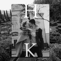 Classique Annonce de Date de Mariage Minimaliste a