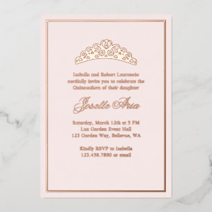 Invitation En Aluminium Classique Classique Classique Luxe Blanc Rose Quin