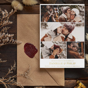 Invitation En Aluminium Clean Photo Collector Mariage informel