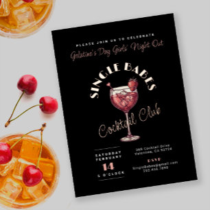 Invitation En Aluminium Cocktail de la Saint-Valentin pour Célibataires en