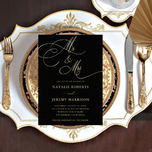 Invitation En Aluminium Code QR de photo délavée foncée pour mariage avec