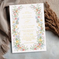 Code QR Mariage Floral Orné Pâques Pastel Doux