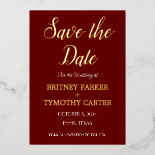 Invitation En Aluminium Code QR moderne de calligraphie photo mariage bord