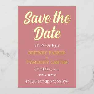 Invitation En Aluminium Code QR moderne Photo Dusty Rose Script Mariage Fo