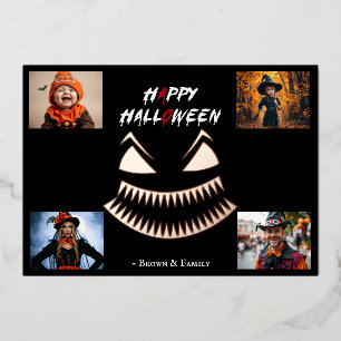 Invitation En Aluminium Collage de famille effrayant pour Halloween