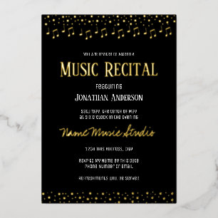 Invitation En Aluminium Confetti Music Considérant