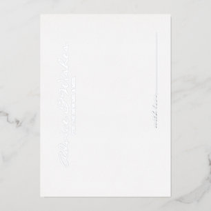 Invitation En Aluminium Conseil Mariage de script élégant et des souhaits 
