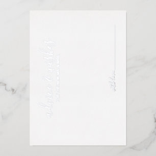 Invitation En Aluminium Conseils et Vœux de Mariage en Écriture Moderne Ar