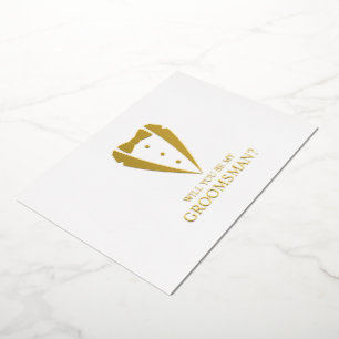 Invitation En Aluminium Costume Or Tuxedo Personnalisé Groomsman Propositi