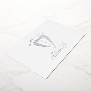 Invitation En Aluminium Costume Tuxedo Silver Personnalisé Groomsman Propo