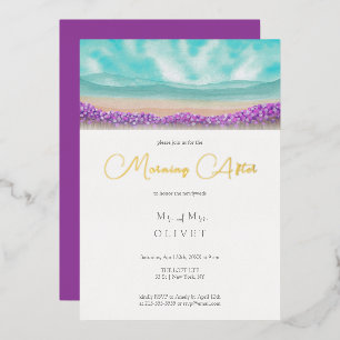 Invitation En Aluminium Côte d'Azur en fleurs le matin après