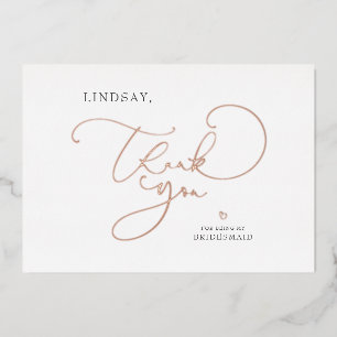 Invitation En Aluminium Couleur modifiable Cute Script Demoiselle d'honneu
