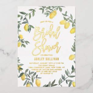 Invitation En Aluminium Couronne de citron aquarelle Bohème pour enterreme