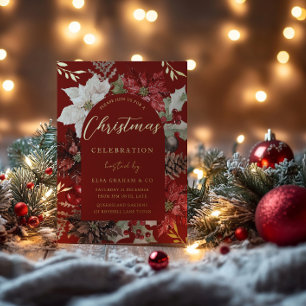Invitation En Aluminium Couronne festive en feuille d'or pour fête de Noël