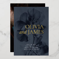 Dark Moody Botanical Mariage Photo Enregistrer la
