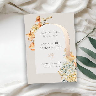Invitation En Aluminium Date de mariage automnale rustique avec arche de c