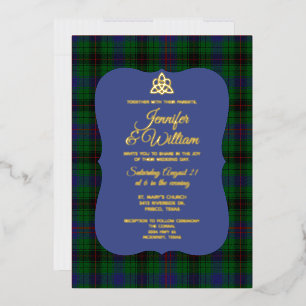 Invitation En Aluminium Davidson Clan Tartan Plaid Mariage