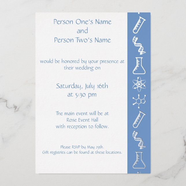 Invitation En Aluminium Des forces attractives dans l'invitation à l'huile (Recto)