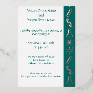 Invitation En Aluminium Des forces attractives dans l'invitation Turquoise