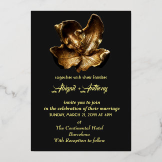 Invitation En Aluminium Design Mariage d'or