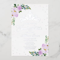 Diadème Sweet Sixteen Fleurs de Lavande Argent