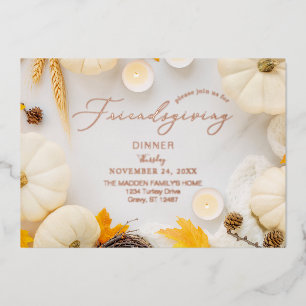 Invitation En Aluminium Dîner Citrouille Thanksgiving