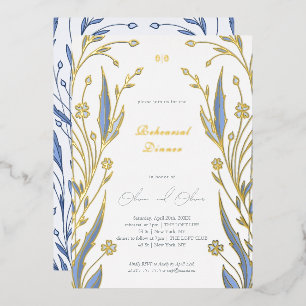 Invitation En Aluminium Dîner de répétition Bleu Buttercup