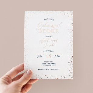 Invitation En Aluminium Dîner de répétition moderne Glitz