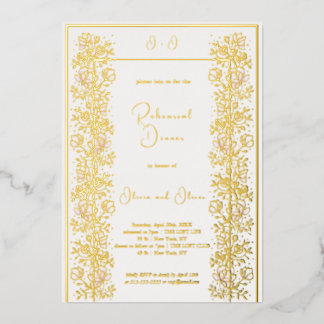 Invitation En Aluminium Dîner de répétition rose Magnolia