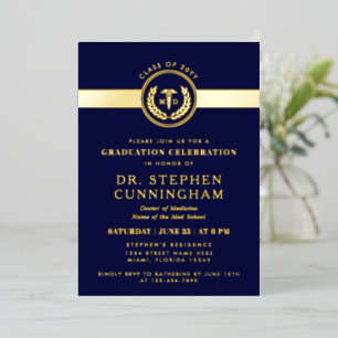 Invitation En Aluminium Diplômé de l'école de médecine moderne MD Doctor o