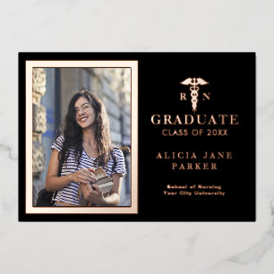 Invitation En Aluminium Diplôme de l'école de soins infirmiers photo rose