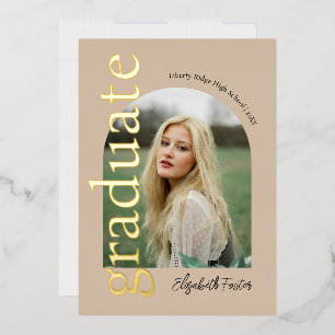 Invitation En Aluminium Diplôme de photo d'arc moderne