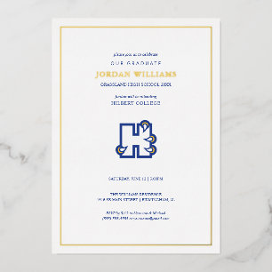 Invitation En Aluminium Diplômés de Hilbert College