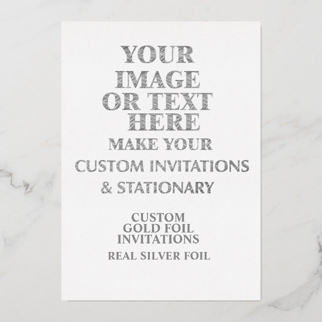 Invitation En Aluminium do-it-yourself, Faites votre propre argent personn (Recto)