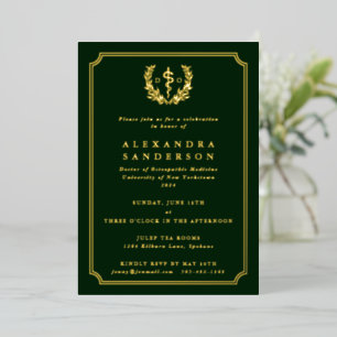 Invitation En Aluminium Docteur en médecine ostéopathique