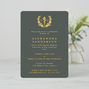 Invitation En Aluminium Docteur en médecine ostéopathique