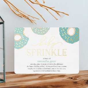 Invitation En Aluminium Douce Amour   Bébé Pâtisserie Sprinkle