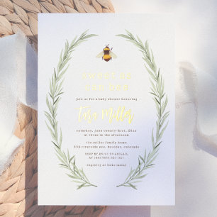 Invitation En Aluminium Douce Comme Peut être une Abeille Fête de Naissanc