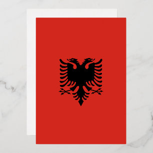 Invitation En Aluminium Drapeau albanais