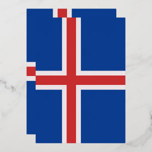 Invitation En Aluminium Drapeau de l'Islande