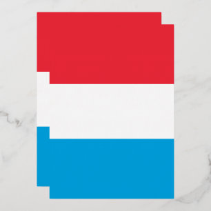 Invitation En Aluminium Drapeau du Luxembourg