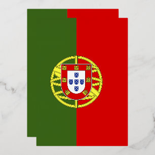 Invitation En Aluminium Drapeau du Portugal