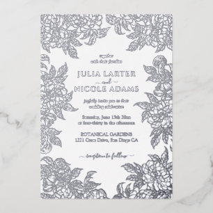 Invitation En Aluminium Dusty Brunt Orange Peony Flowers Mariage de automn