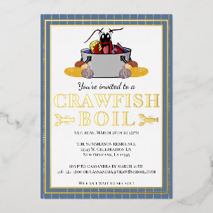 Invitation En Aluminium Éclosion Été Fruits de mer Fête Barbecue