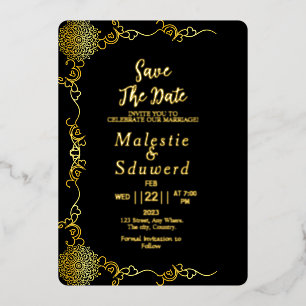 Invitation En Aluminium Effacer Acrylique Mariage Luxe Enregistrer la date